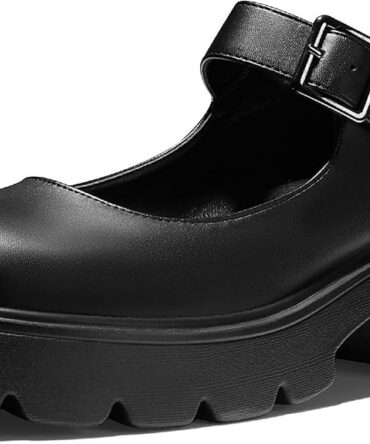 レディース ラウンドトゥ アンクルストラップ ドレスパンプス